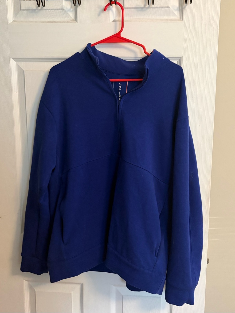 Nike Men's Royal Blue Half-Zip Pullover Sweater